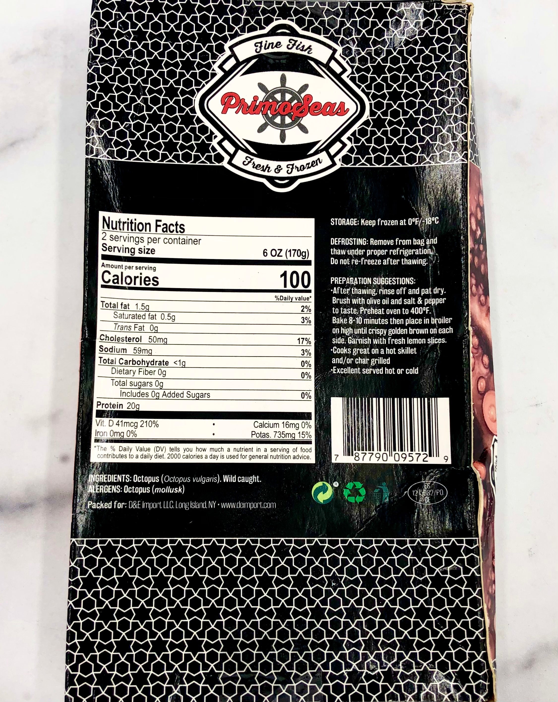 12oz Fully Cooked Spanish Octopus Leg, Ready-to-Serve