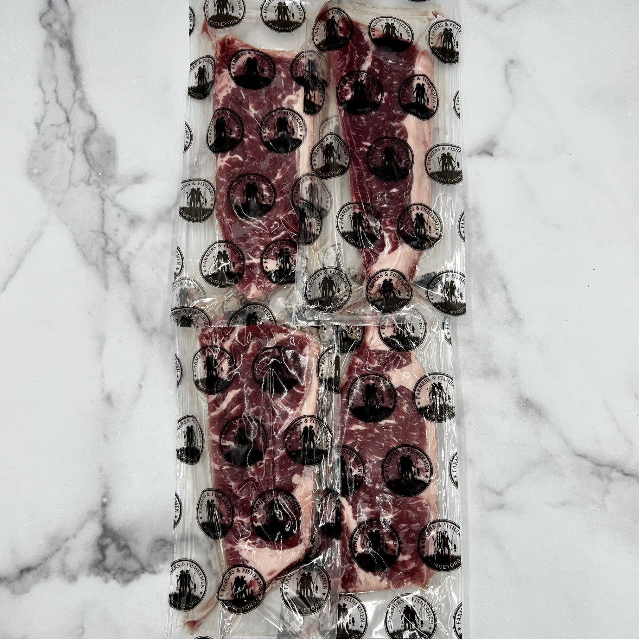 (4) 10oz Choice Angus Center-Cut NY Strip Steaks